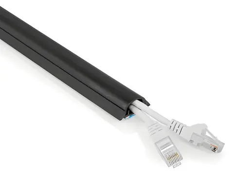 Nedis Kabelový kanál max. tloušťka kabelu 12 mm černá / Kabelový kanál / PVC / 1 ks