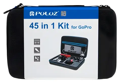 Puluz PKT10 / Sada příslušenství pro akční kamery / 45 v 1 / pro GoPro, Insta360, DJI