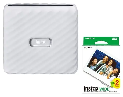 Fujifilm Instax Link WIDE Ash White / Fototiskárna / Wide formát / 2x10 ks filmu v balení