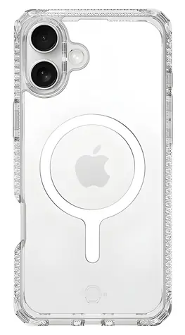 itSkins HYBRID_R čirá / Kryt / Apple iPhone 16 / MagSafe / Odolnost pádu 3 m