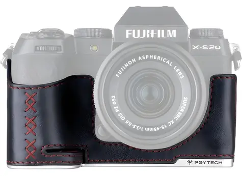 PGYTECH Leather Camera Case černá / Pouzdro / Fujifilm X-S20 / Kůže
