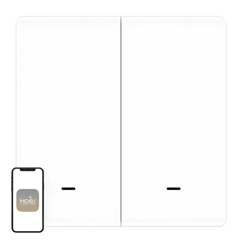 MOES ZT-B-EU2 / Ovladač scén / 2 tlačítka / ZigBee 3.0