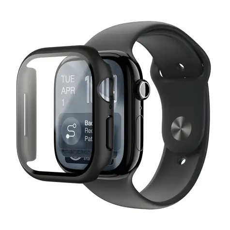 AmazingThing Radix Apple Watch Series 11 46mm černá / Ochranné sklo s pouzdrem / Tvrzené sklo