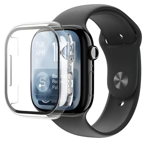 AmazingThing Radix Apple Watch Series 11 46mm čirá / Ochranné sklo s pouzdrem / Tvrzené sklo