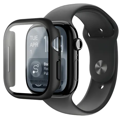 AmazingThing Radix Glass Case pro Apple Watch Series 11 42mm černá / Ochranný kryt / Tvrzené sklo