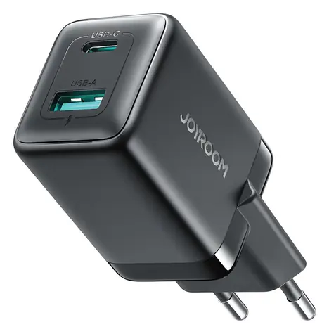 Joyroom JR-TG8 černá / Síťová nabíječka / USB-C + USB-A / GaN / 45W
