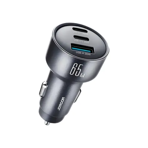 Joyroom JR-CCN19 tmavě šedá / Nabíječka do auta / 65W / 3 v 1