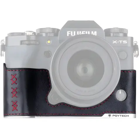 PGYTECH Kožené pouzdro pro Fujifilm X-T5 černá / Pouzdro na fotoaparát / kožené