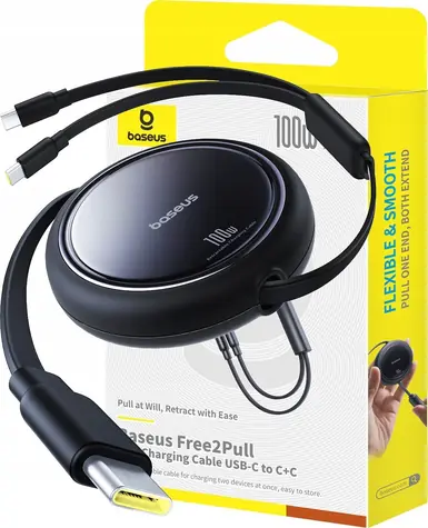 Baseus kabel USB-C - 2x USB-C černá / Kabel / 1 m