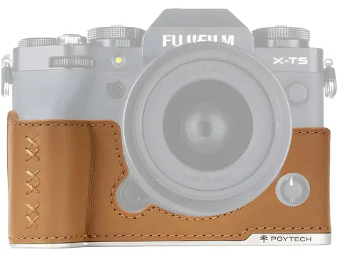 PGYTECH Kožené pouzdro pro Fujifilm X-T5 hnědá / Pouzdro na fotoaparát / kožené