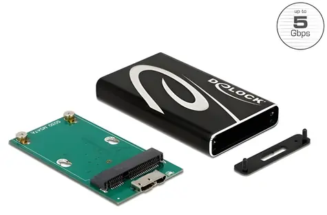 DeLock Externí skříň pro mSATA SSD / Externí box / USB SuperSpeed