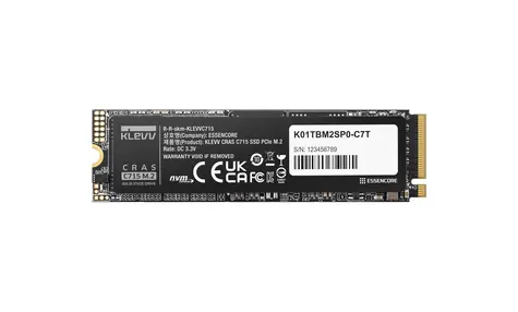 Klevv C715 256GB / SSD / M.2 2280 / PCIe 3.0 x4 NVMe / 3D TLC / čtení: 3000 MB/s / zápis: 2000 MB/s