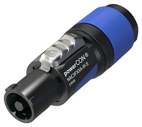 Neutrik powerCON modrý / Konektor / 3vodičový / šroubovací svorky / 6-12 mm
