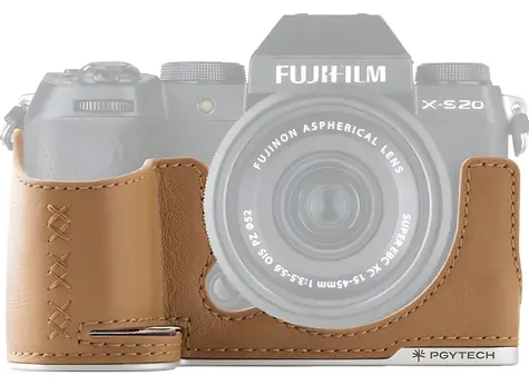 PGYTECH Leather Camera Case hnědá / Pouzdro / Fujifilm X-S20 / Kůže
