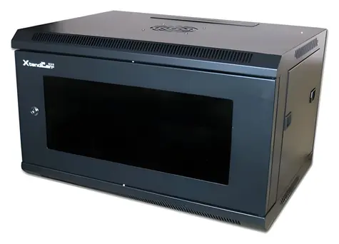 XtendLan 9U/600x600 / Nástěnný rozvaděč / jednodílný / skleněné dveře