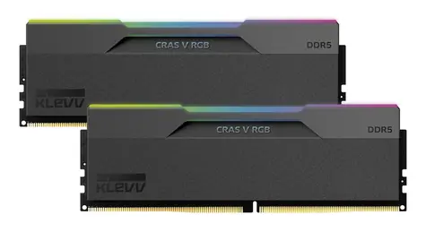 KLEVV CRAS V RGB černá / Paměť RAM / DDR5 / 32GB (2x16GB) / 6400MHz / CL32