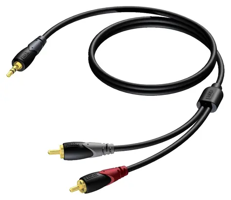 Procab CLA711/3 / Audio kabel / Jack 3,5 mm (M) - 2x RCA (M) / Stereo / 3 m