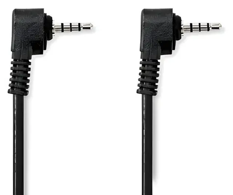 Nedis audio video kabel jack 3,5 mm - jack 3,5 mm černý / Audio video kabel / poniklované konektory / 2 m