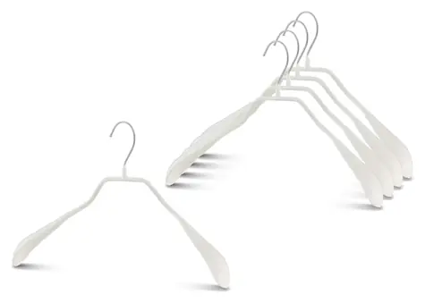 MAWA BODYFORM bílé / Ramínko / Kovové / Protiskluzové / 38 cm / 5 ks