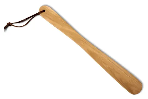 MAWA Lžíce na boty přírodní buk / Lžíce na boty / 40 cm / Kožená šňůrka