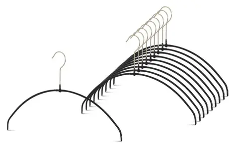 MAWA ECONOMIC LIGHT 40 cm černé / Ramínko / Ocel / Protiskluzové / 10 ks