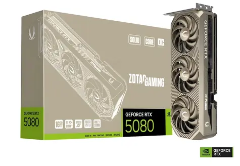 ZOTAC GeForce RTX 5080 SOLID Core OC 20th Anniversary Edition / Grafická karta / 2640 MHz / 16GB GDDR7 / 256bit