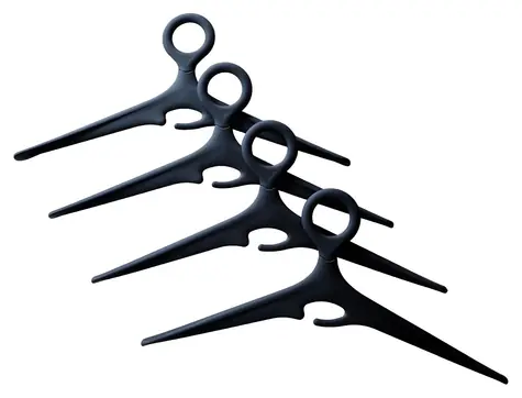 Caimi Brevetti Ometto 1538/4 černá / Ramínko na šaty / High-Tech polymer / 4 ks