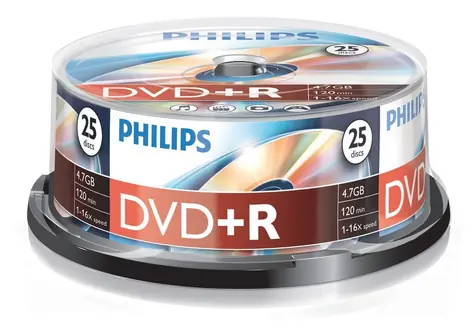 Philips DVD+R 4,7GB 16x / Médium DVD / 25 ks / Spindl