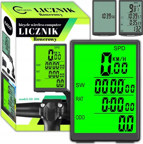 Carruzzo K455F / Cyklocomputer / bezdrátový / LCD displej / PRO
