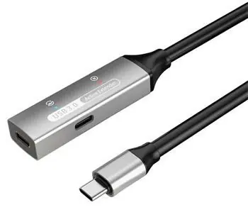 PremiumCord USB-C repeater 20m / Prodlužovací kabel / Male-Female / 5Gbps / Aluminium