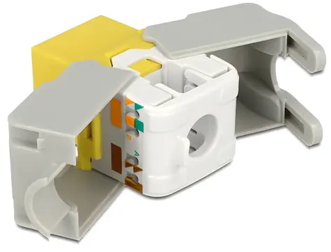 Delock Keystone modul RJ45 samice žlutý / Keystone modul / LSA / Cat.6 / UTP