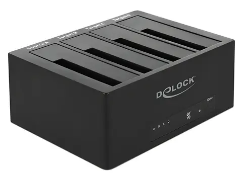 Delock Dokovací stanice 4x SATA HDD/SSD / Dokovací stanice / USB 5 Gbps / Klonování