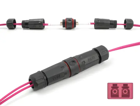 DeLock Optická spojka LC Duplex voděodolná / Spojka / OM4 Multimode