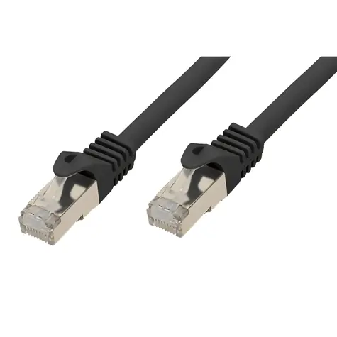 Shiverpeaks BASIC-S černá / Patch kabel / Cat7 U/FTP slim / RJ-45 / 0,5 m