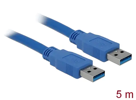 Delock USB-A - USB-A 3.0 modrá / USB kabel / 5 m