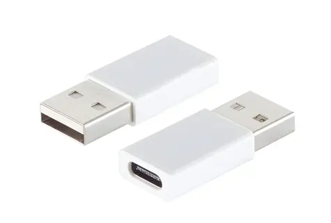 SCONN Adaptér USB-A(M) - USB-C(F) bílá / Adaptér / USB 3.1