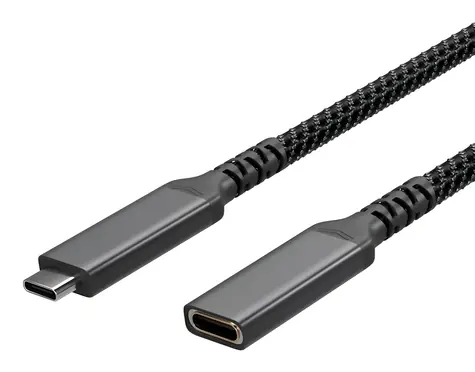 Sconn USB-C (M) - USB-C (F) 0,5 m / Prodlužovací kabel / USB 3.2 / PD / textilní opletení