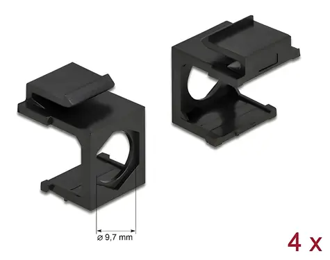 Delock Keystone krytka černá / Krytka / O 9,7 mm / 4 ks