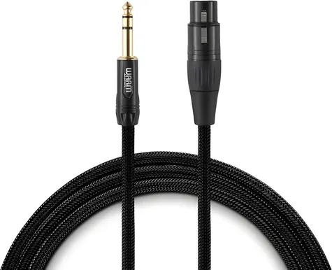 Warm Audio PREM-XLRF-TRSM-6 černá / Audio kabel / XLR (F) - Jack 6,3 mm (M) / 1,8 m / Premium