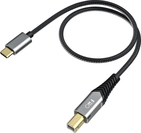 FiiO Kabel USB-C - USB-B 0,5 m černá / Kabel / USB-C (M) - USB-B (M)