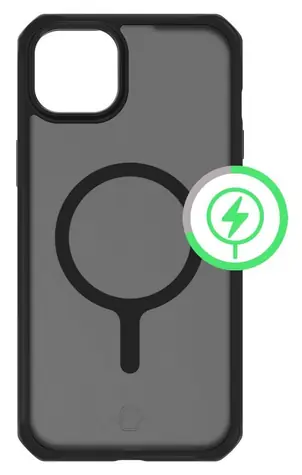 itSkins Hybrid R MagFrost černá / Kryt / iPhone 15 / 3m Drop