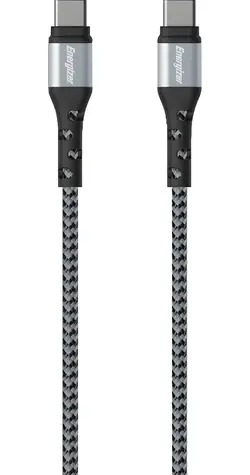 Energizer C521CKSL stříbrná / Kabel / USB-C - USB-C / 2 m