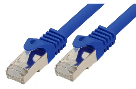 SCONN Patch kabel Cat7 modrá 10m / Patch kabel / S/FTP / Bezhalogenový