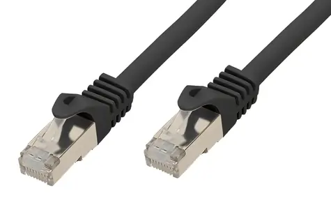 BASIC-S Patch kabel Cat7 černá / Patch kabel / S/FTP / RJ-45 / 1 m / 600 MHz
