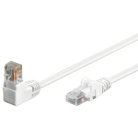 Shiverpeaks Cat6 S/FTP bílá / Patch kabel / RJ-45 úhlový-rovný / 2 m