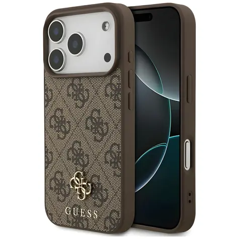 Guess 4G Small Classic Logo MagSafe kryt pro iPhone 17 Pro hnědá / Zadní kryt / MagSafe