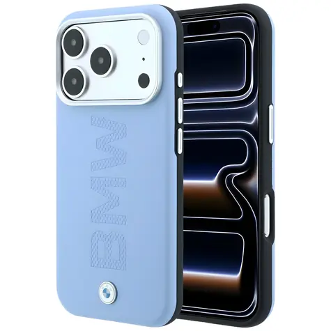 BMW Sign Centered Deboss modrá / Zadní kryt / MagSafe / iPhone 17 Pro/18 Pro