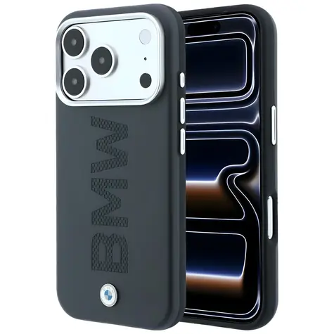 BMW Sign Centered Deboss šedá / Zadní kryt / MagSafe / iPhone 17 Pro/18 Pro