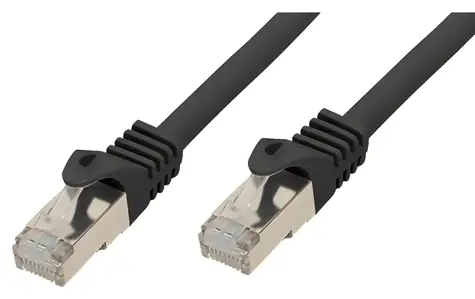 Shiverpeaks BASIC-S CAT7 U/FTP slim 0,25 m černá / Patch kabel / RJ-45 / 600 MHz