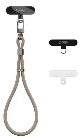 Tech-Protect C11S Rope béžová / Popruh na zápěstí pro smartphone